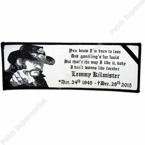 6.7" Memorial White Stripe Patch Hawkwind DIO Hanneman Tank clothing goth