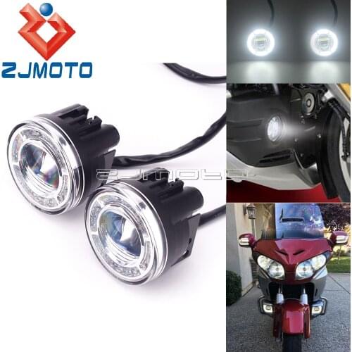 6000K Motocycle Fog Lights For Honda Goldwing Tour GL1800 2018-up 2021 LED Auxiliary Fog Light Driving Lamp w/ Attachment Kit