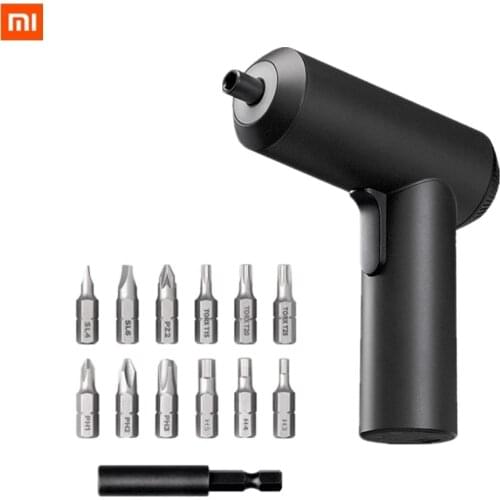 XIAOMI Mijia Wireless Rechargeable Screwdriver 3.6V 2000mAh Li-ion 5N.m Cordless Electric Screwdriver with 12 pcs S2 Screw Bits