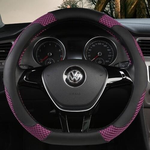 Car Steering Wheel Cover D Shape For VW Golf 6 Golf 7 for Hyundai Ioniq 2017 2018 For Citroen C3-XR C4 Sega C4L Elysee