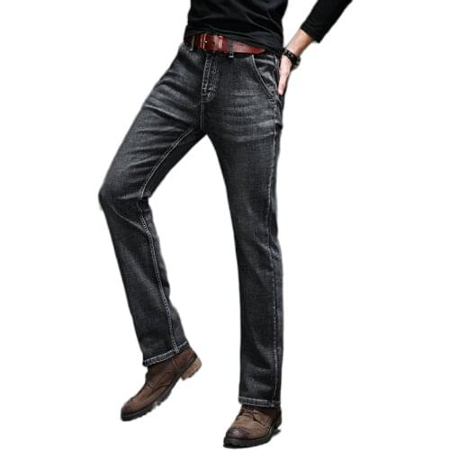 Black Slim Fit Bootcut 2020 Jeans Men Business Casual Boot Cut Jeans for Men Stretch Slim Flared Jeans Bootcut New Arrive