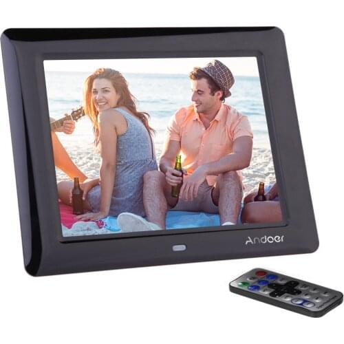 8'' HD TFT-LCD Digital Photo Frame Clock MP3 MP4 Movie Player with Remote Desktop