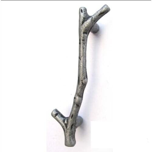 Exclusive new design Zinc alloy antique silver bough cabinet handle, Drawer Pulls(C.C.: 96 mm, Length: 121 mm)