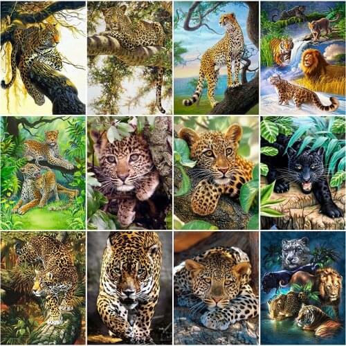 Evershine Diamond Embroidery Leopard 5D DIY Diamond Painting Animal Cross Stitch Picture Rhinestones New Arrival Handmade Gift