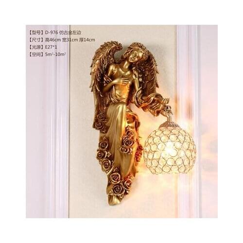 European angel wall lamp led living room background wall stair corridor decorative lamp