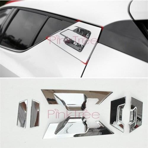 Chrome side Wing Rear Door Handle Bowl Insert Cover For Toyota C-HR CHR 2016 2017 2018 Car Styling Accessories