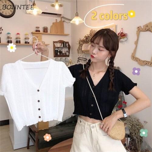 Cardigan Women Summer New Fashion Hollow Out Cozy Solid Stretchy Sweet V-neck Slim All-match Elegant Female Sweater French Style