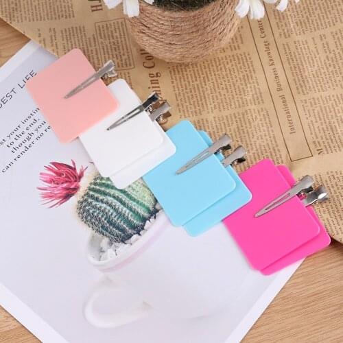 Korean Fashion Hair Accessories 2x Square Shape Hair Clips Women Seamless Side Bangs Fix Fringe Styling Barrette