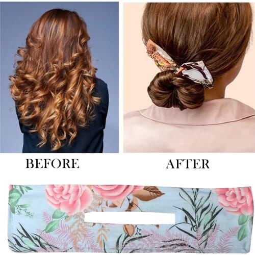Fashion Fabric Hair Bands Knotted Wire Hair Curler Bow Tie Printed magic Clip Hairpin Hair Twist Maker Lazy Hair Bands Deft Bun
