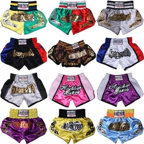 Men Women Boxing Shorts Fitness Training Martial Arts Fighting Pants Kid Muay Thai Kickboxing Trunks MMA Gym Sportswear Trousers