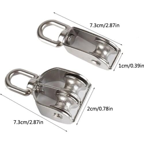 M20 Reliable Wire Rope Strong Pulley Traction Wheel Crane Stainless Steel 304