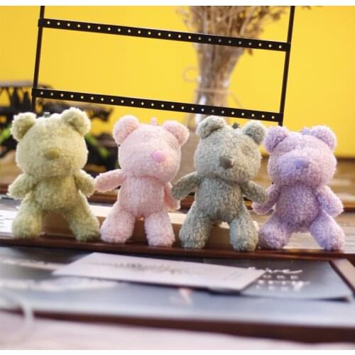 New Cute Creative Exquisite Boutique bear Pendant very soft Plush High Quality keychain Soothing doll christmase wedding gift