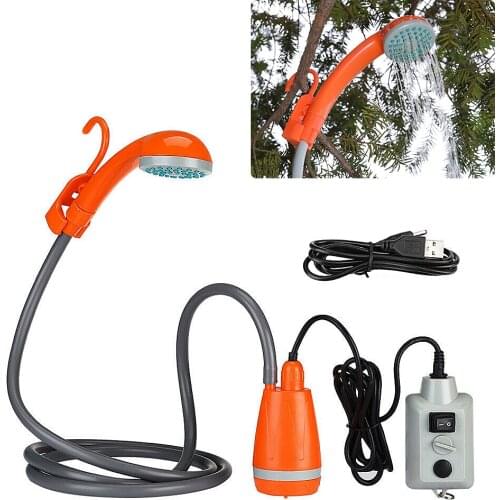 Portable Camping Shower Outdoor Camping Shower Pump Rechargeable Shower Head for Camping Hiking Traveling camping equipment
