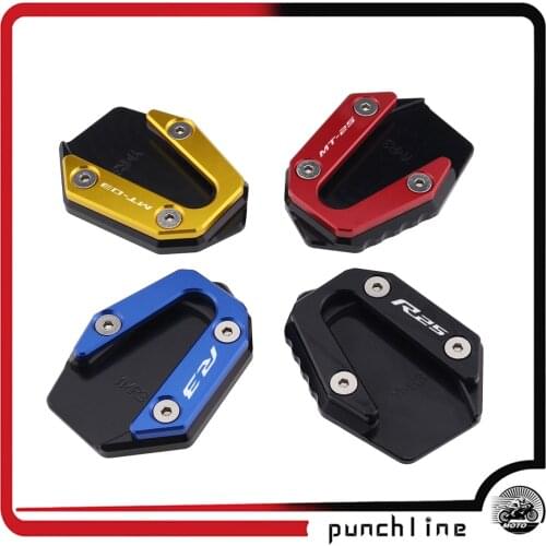 Fit For YAMAHA YZF-R3 YZF-R25 MT-03 MT-25 2014-2020 MT 03 YZF R3 MT 25 kickstand sidestand stand extension enlarger pad