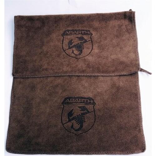 30*30CM Car Sticker Wash Microfiber Towel Car Cleaning For Abarth