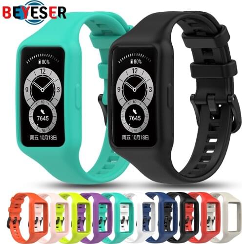 For Honor Band 6 Strap Silicone Watchband Correa For Huawei band 6 Strap+Screen Protector Bands for Huawei Watch Band 6 Bracelet