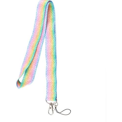 Fish Scale Keychain Lanyards Id Badge Holder ID Card Pass Gym Mobile Phone Badge Holder Key Strap webbings ribbons