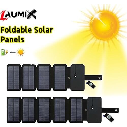 Folding 10W Solar Cells Charger 5V USB Output Devices Solar energy Portable Solar Panels for Electronic equipment phones