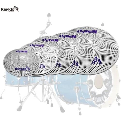 Kingdo 2020 new cheap practice series cymbal 6pcs low volume cymbal 12"+14"+16"+18"+20" cymbals set for drums set