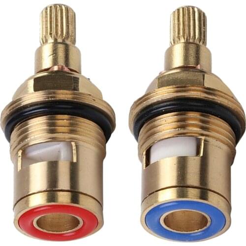 Universal Replacement Tap Valves Brass Ceramic Disc Cartridge Inner Faucet Valve for Bathroom, Clockwise or Anti-clockwise
