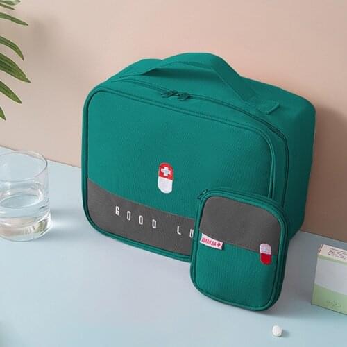 Waterproof Portable Medicine Storage Box Family First Aid Medicine Organizer Fabric Large-Capacity Storage Bag Pill Case Boxes