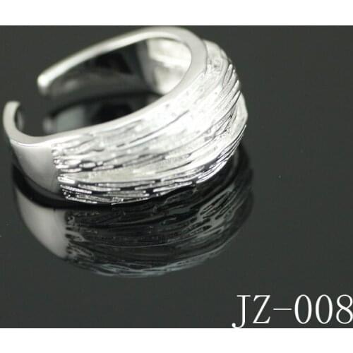 WalerV New for Women Sterling Rings Fashion Jewelry Resizable Opening Personalized Wave Z Letters Meaning Ring Gift