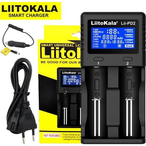 2020 LiitoKala Lii-PD2 Lii-PD4 Lii-S6 Lii500s battery charger for 18650 26650 21700 AA AAA 3.7V/3.2V/1.2V NiMH battery
