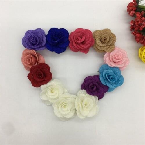 Pearl hemp 3D artificial flowers for home wedding decoration accessories scrapbooking DIY wreath needlework new Year decoration