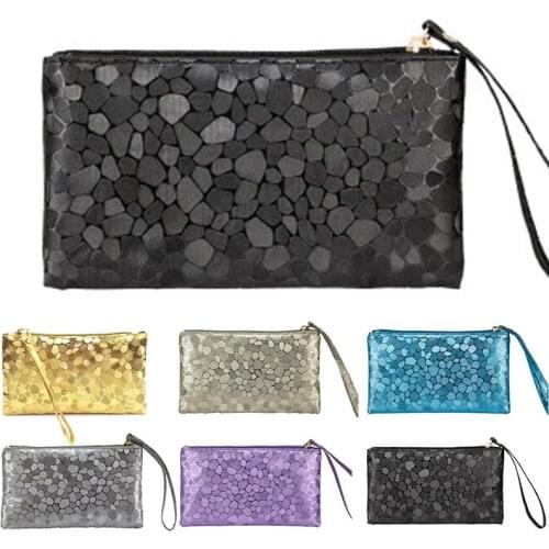 Coofit 1pc Fashion PU Leather Girls Wallet Zipper Portable Marble Pattern Wristlet Change Purse Clutch Bag Purse Recommended