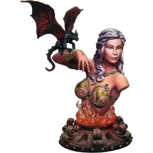 1/8 Scale Unpainted Resin bust mother of dragons collection bust