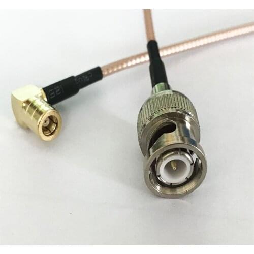 10pcs BNC Male Plug to SMB Female Right Angle Connector RF Pigtail Coaxial Cable 10/15/20/30/50cm 1/2/3m