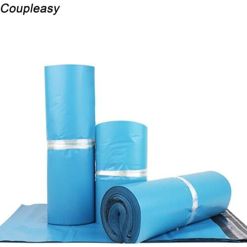 100Pcs 5 Sizes Blue Plastic Envelope Poly Mailer Shipping Bag Self Sealing Waterproof Postal Express Storage Bag Envelopes