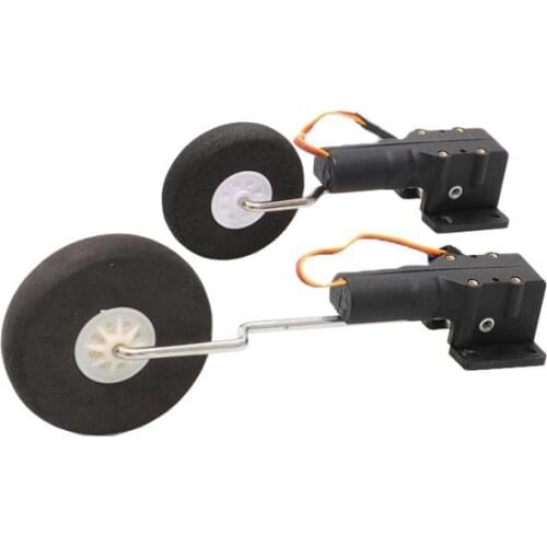 2pcs 25g Digital Servoless Electric Retract Rack Metal Electronic Retractable Landing Gear for RC Fixed-Wing KT Board Airplane