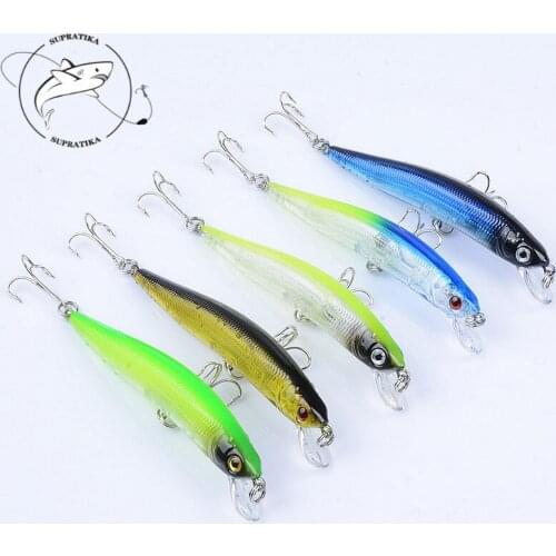 5Pcs/Lot Lifelike Artificial Hard Minnow Lure Sea Swim Fishing Baits 9.7cm/8.2g Floating Multi Bass Wobbler Fishing Isca