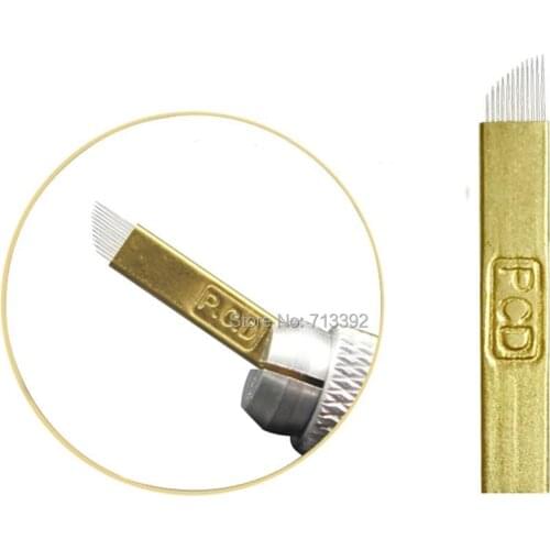 50PCS 12Pins Microblading Eyebrow Tattoo Blade For Permanent Makeup Manual Pen 3D Eyebrow Embroidery