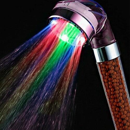 7 COLOR LIGHT UP SHOWER HEAD CHANGE / TEMPERATURE CONTROL FILTER HAND HELD BLING