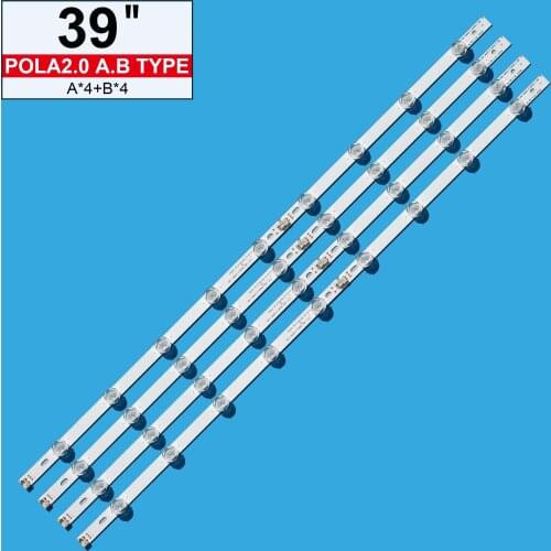 8pcs/set New Led Strip Innotek Pola2.0 39" A B 39LN5100 39LN5300 39LA620S 39LN5400 HC390DUN-VCFP1 39LA6200
