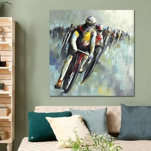 Abstract Cycling Player Decorative Paintings Modern no Frame Canvas Wall Art Prints Home Decoration Dropship Canvas Prints