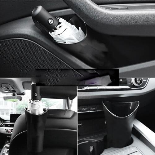 Car Umbrella Storage Box Barrel Cup Drink Trash Seat Holder Umbrella Stand Organizer Plastic Hanging Hook Waterproof Accessories