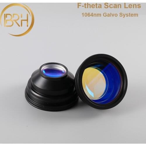 BRH F-theta Scan Lens Field Lens 1064nm Thread M85X1 Scan 50x50-300x300mm FL.63-420mm for Fiber Laser Marking Machine Parts