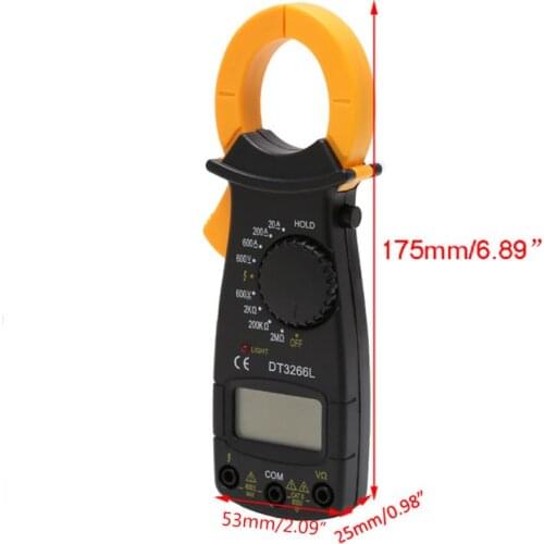 DT3266L Digital Clamp Meter Multimeter Voltage Current Resistance Tester