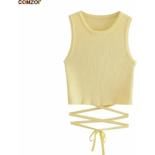 Женские трикотажные майки COMZOF China At AliExpress