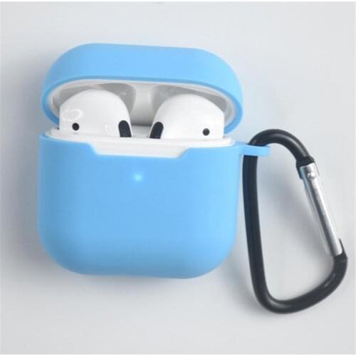 Pure color soft Dustproof Soft Silicone Wireless Bluetooth Earphones Case Protective Cover for Airpods 1/2 Pro
