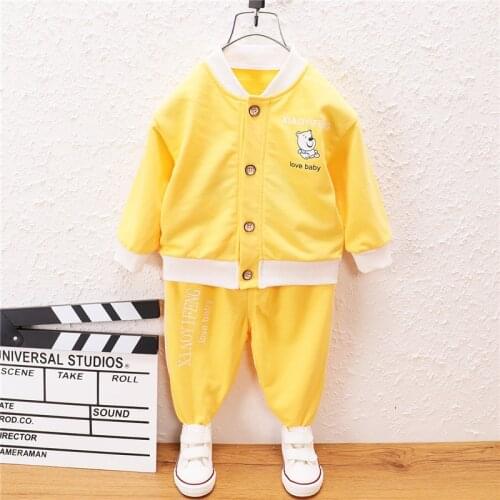 0-5 Year Spring Autumn Boy Girl Clothing Set 2021 New Fashion Active Top+Pant Kid Children Baby Toddler Boy Girl Clothing