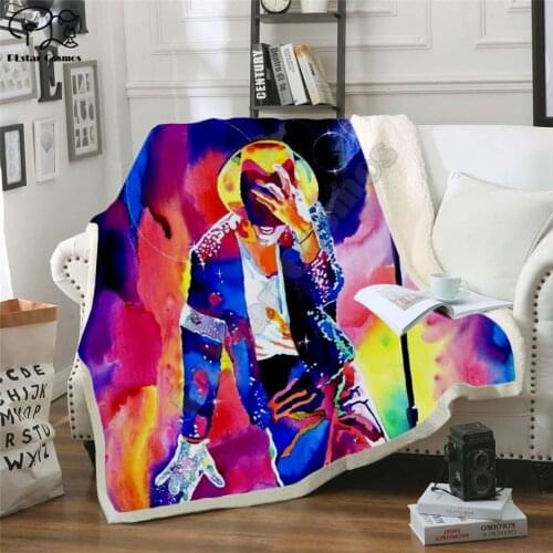 Michael Jackson Fleece Blanket 3D full printed Wearable Blanket Adults/kids Fleece Blanket drop shippng style -2