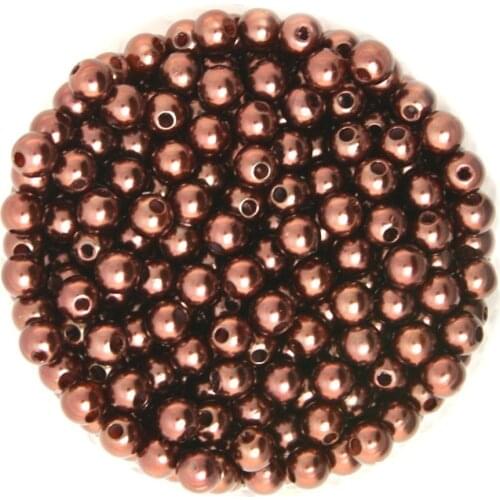 Hot Sale Round Approx 500pcs/lot Brown 6mm Dia. Imitation Pearl Plastic Beads Wholesale for Jewelry Making BSG01-02BR