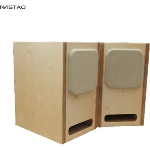 IWISTAO HIFI Labyrinth 4 Inch Full Range Empty Speaker Enclosure Poplar plywood or Solid Wood 15mm Thickness Board