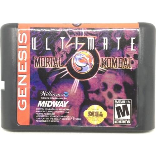 Ultimate Kombat Mort 3 16 bit Game Card Game Cartridge for Sega Mega Drive / Genesis System EUR/USA Shell