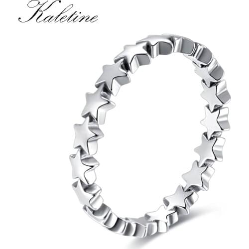 KALETINE Star Ring for Women Best Friends Silver Color Minimalist Jewelry For Wedding Boyfriend Gift For Couples Lovers CKTR007