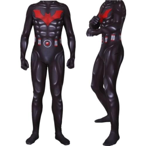 Bat man Beyond Cosplay Costume 3D Print Spandex Superhero Zentai Bodysuit Jumpsuits halloween costume for Adult Kids